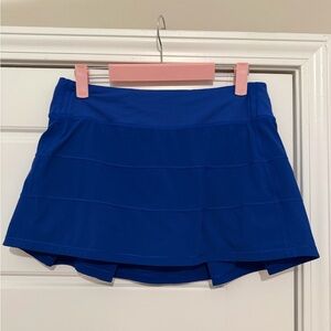 Lululemon bright blue pace rival skirt